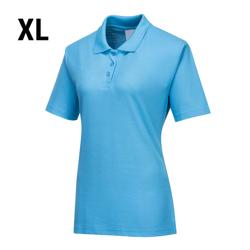 (5 stuks) Dames poloshirt - Lichtblauw - Maat: XL
