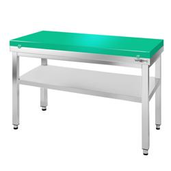 Stainless steel worktable PREMIUM - 1000x800mm - with undershelf without upstand incl. cutting board