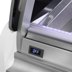 Profesyonel Dondurma Teşhir Vitrini LEO - 1562mm - Fanlı Soğutma - LED Aydınlatmalı - 16 x 5L Dondurma Küveti - Beyaz