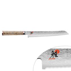 MIYABI | 5000 MCD Bread Knife Serrated 230 mm – Masur Birch - Made in Japan - Flower-Damascus