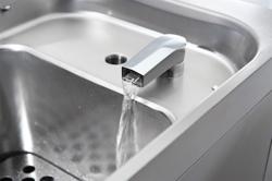 Elektromos ipari tésztafőző álló - 40 liter - 10 kW - leeresztőcsappal - alsó szekrénnyel, 2 ajtóval