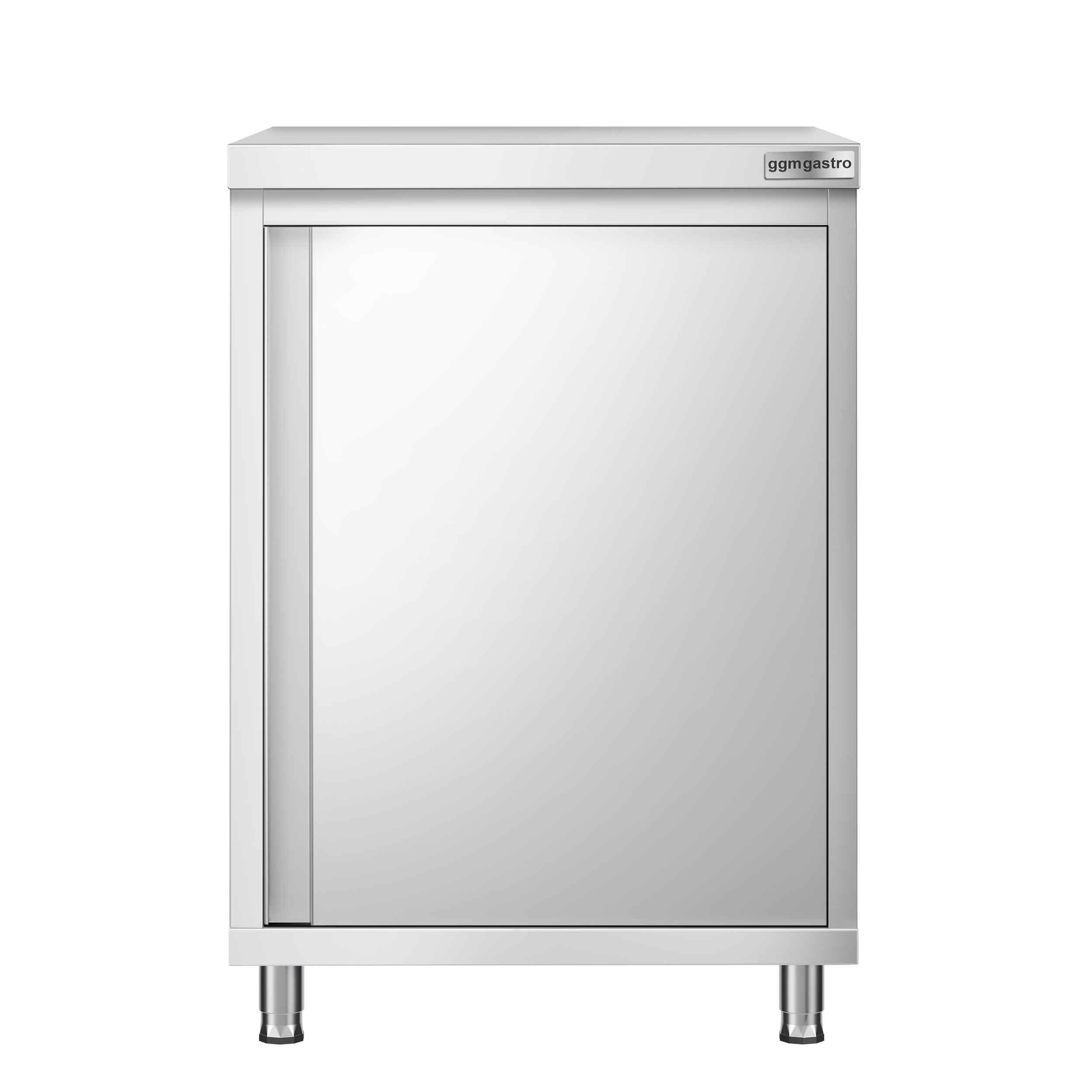 Table armoire en acier inoxydable PREMIUM - 600x600mm - avec porte battante