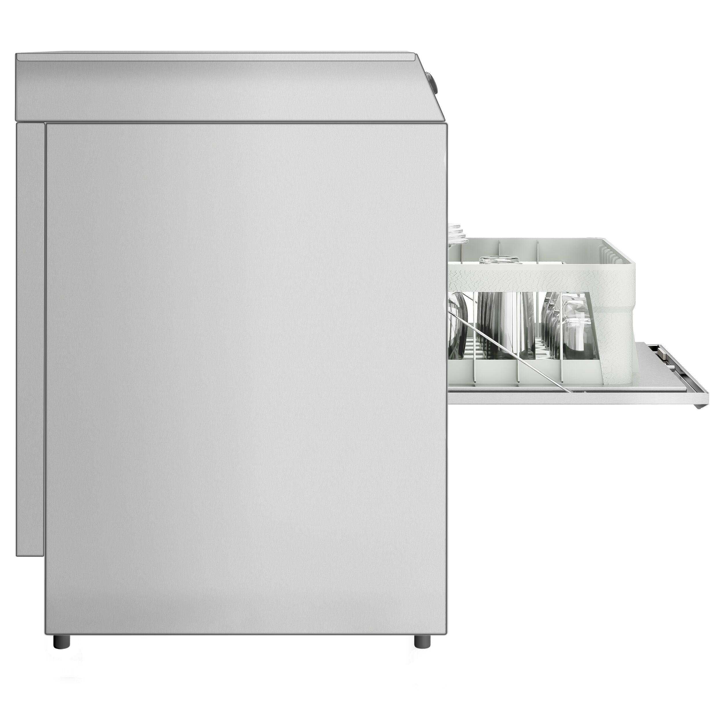 Lave-verres professionnel - Mécanique - 2,97kW - avec pompes à détergent, de liquide de rinçage et de vidange
