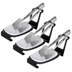 (3 adet) Kaşık Standı - Oval - Paslanmaz çelik - 105x140x90mm