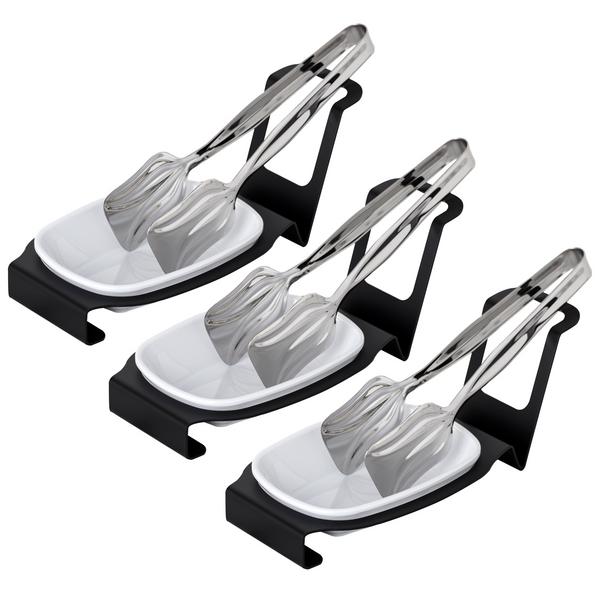 (3 adet) Kaşık Standı - Oval - Paslanmaz çelik - 105x140x90mm