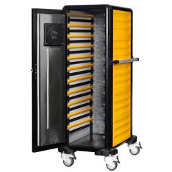 Professional Mobile Food Warming Cabinet 24 × GN 1/1 – 65–90°C - Yellow