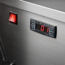 Tisch-Eisvitrine - 805mm - für 4x 5L Eisbehälter - gewölbter Deckel