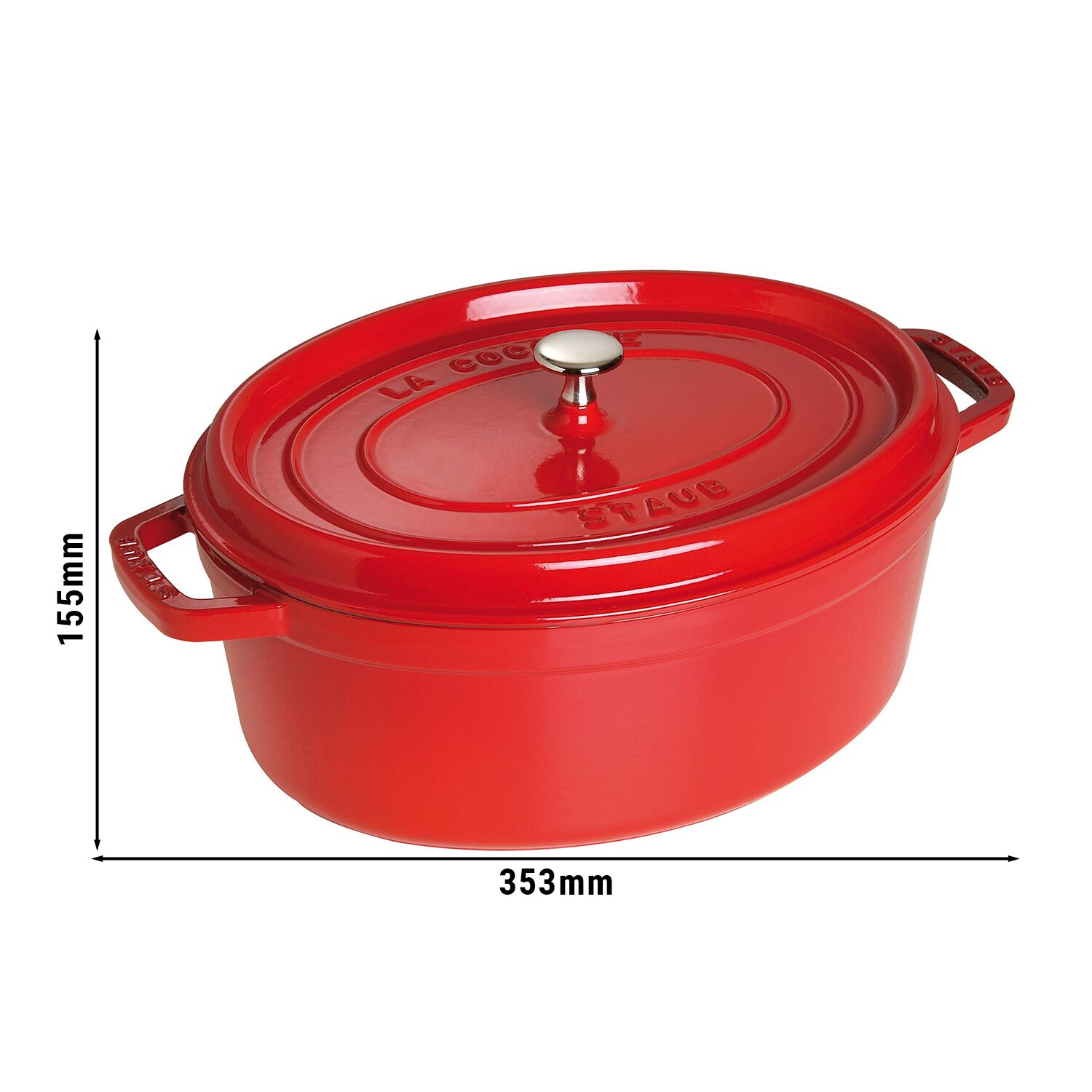 STAUB | LA COCOTTE - Cocotte - ovale - 290mm - Fonte - Rouge cerise	