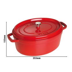 STAUB | LA COCOTTE - Güveç - oval - 290mm - dökme demir - kiraz kırmızısı
