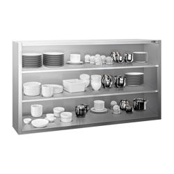 Edelstahl Wandhängeschrank PREMIUM - 1600x400mm - ohne Schiebetür - 1000mm hoch