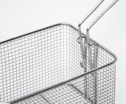 Košara za fritezu - 160x220x130 mm - nehrđajući čelik | ergonomska plastična drška - za friture - kompatibilno s EFK4 i EFK4+4