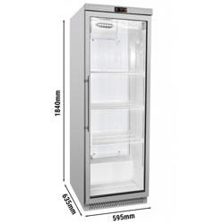 Холодильна шафа складського типу з нержавіючої сталі ECO - 400 л - 1 скляними дверима