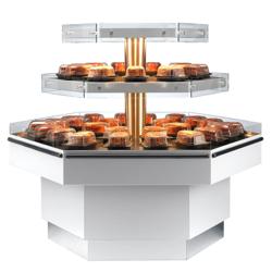 UBERT | Commercial Hot Food Island Display – 2 zones - 10.2 kW - white