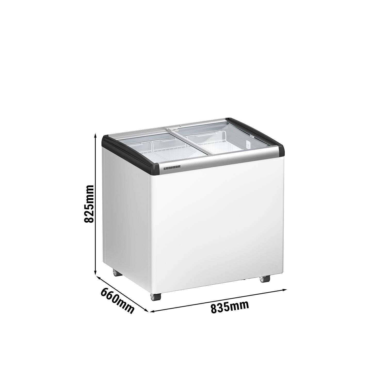 LIEBHERR | Congélateur coffre - 163 litres - Avec couvercle en verre coulissant - Blanc
