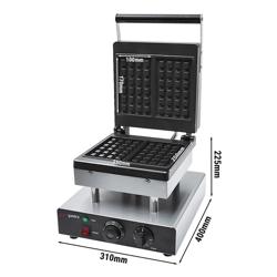 Waffeleisen - Einzeln - Manuell - 2 kW - Form: 2 Brüsseler Waffeln - Backplatten teflonbeschichtet