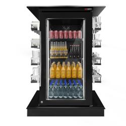 Minibar vitré - 820mm - 110 L - 1 porte vitrée - éclairage LED - affichage digital de la température - +2 à +12 °C