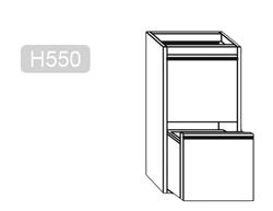 Cajón para mesa de acero Inox. PREMIUM 0,4 m - con 2 cajones - módulo de subestructura para la Acero inoxidable mesa de trabajo 700 de fondo