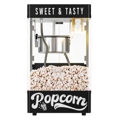 Macchina per popcorn PROFESSIONALE - 1,31kW - 5kg/h - con 1 pentola - Nero