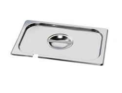 Edelstahl-Deckel GN 1/3 - mit Löffelaussparung