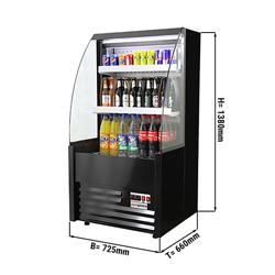 Espositore murale refrigerato - 725 mm - con 2 ripiani