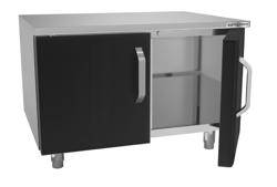 Commercial Stainless Steel Base Cupboard ECO - W 800 mm - 2 Doors - Gloss Black - Fits Mario 700