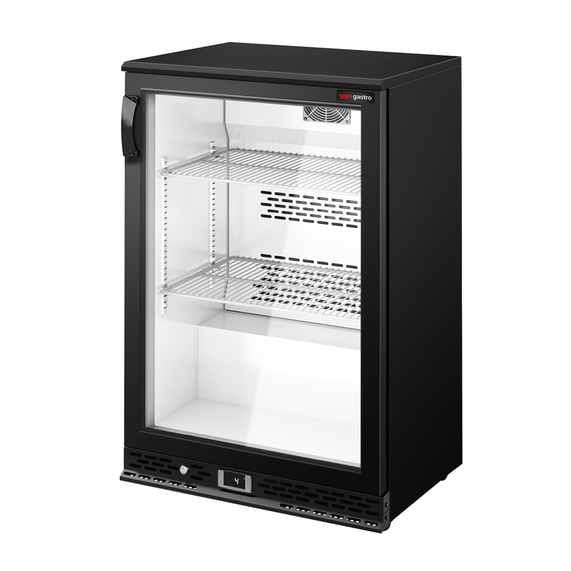 Réfrigérateur de bar – 600 mm – 140 litres – avec 1 porte vitrée battante – Noir