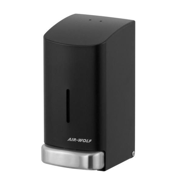 AIR-WOLF | Saippua- ja desinfiointiaine annostelija painonapilla - 800ml - ruostumatonta terästä - musta