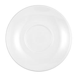 (6 pieces) SELTMANN WEIDEN | Round Coffee/Cappuccino Saucer Meran Steak & More – Ø162 mm – High-Gloss Porcelain
