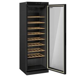 Cave à vin professionnelle - Noir - Porte vitrée - 1 zone - 360L - max. 60 bouteilles