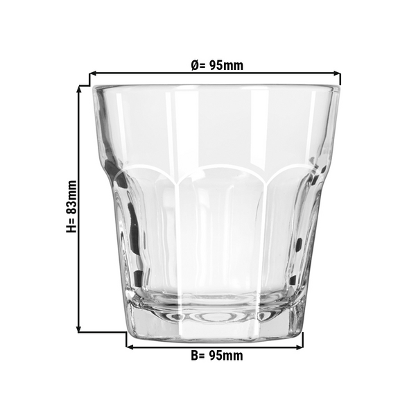 (12 stuks) Universeel drinkglas - GIBRALTAR - 207 ml - Transparant