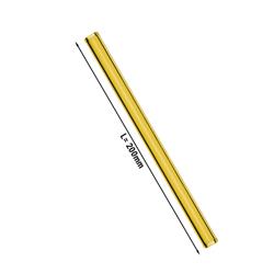 (50 pz) Cannucce in vetro riutilizzabili - dritta - 200mm - ø 8mm - Giallo - incl. 1 nylon spazzola di pulizia
