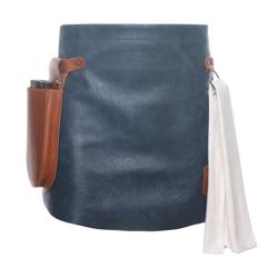 (6 pieces) KARLOWSKY | Genuine Leather Waist Apron – Ink Blue - 59x40 cm