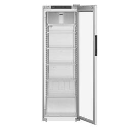 LIEBHERR | Réfrigérateur PERFORMANCE - 400 litres - Intérieur en plastique - Avec 1 porte en verre - Gris       