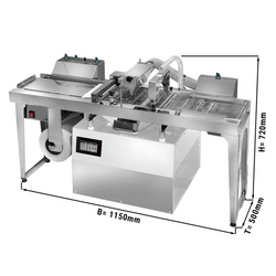 Temperatrice di cioccolato - con rubinetto di scarico - Chocotemper - incl. superficie di appoggio con zona di glassatura