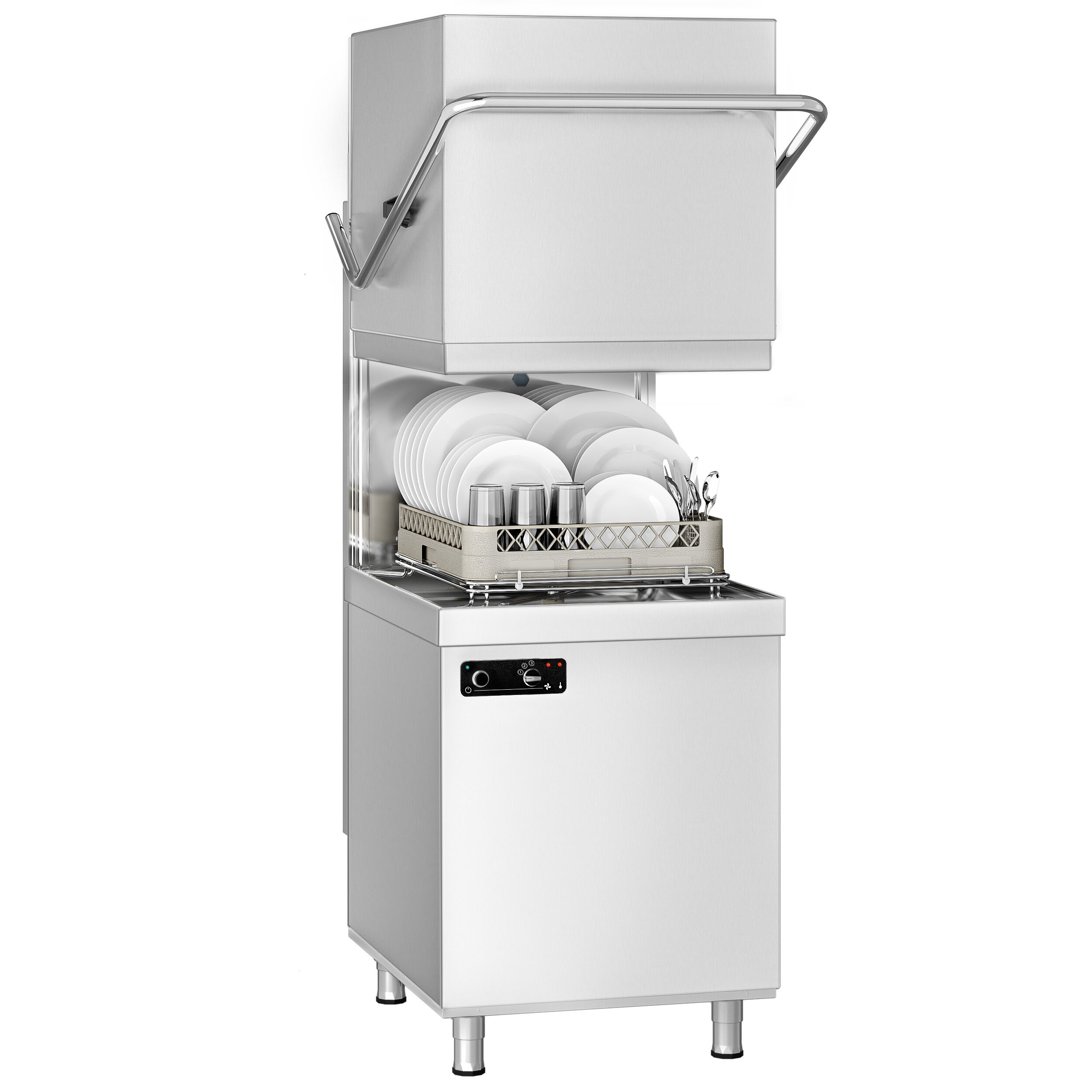 Lave-vaisselle à capot – Manuel – 6,52 kW – avec pompe de détergent et de rinçage