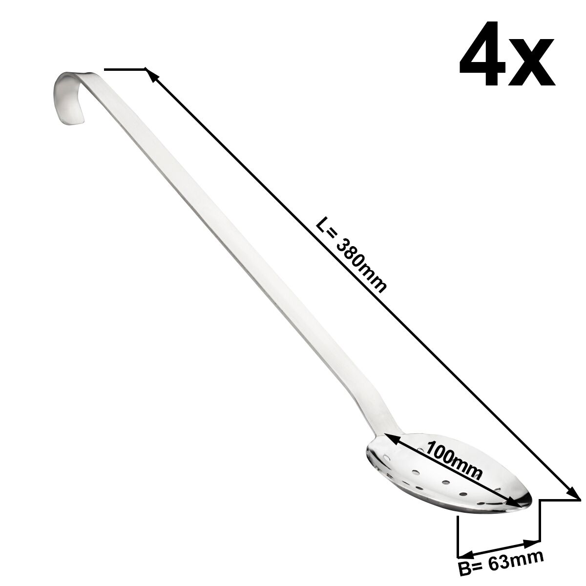 (4 komada) Servisna žlica - Perforirana - Ø 63 mm 