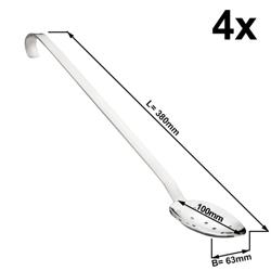(4 pcs) Serving Spoon PREMIUM - Ø 63mm - Length: 380mm - perforated - Stainless Steel
