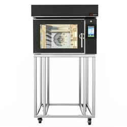 Commercial Bakery Convection Oven with Steamer - with Proofer – 5× EN 600×400 – 300°C – Touchscreen - Stand included, Integrated wash, RH door hinge
