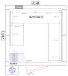 Kit rayonnage en aluminium - En U - Profondeur:460mm - Capacité de charge:600kg