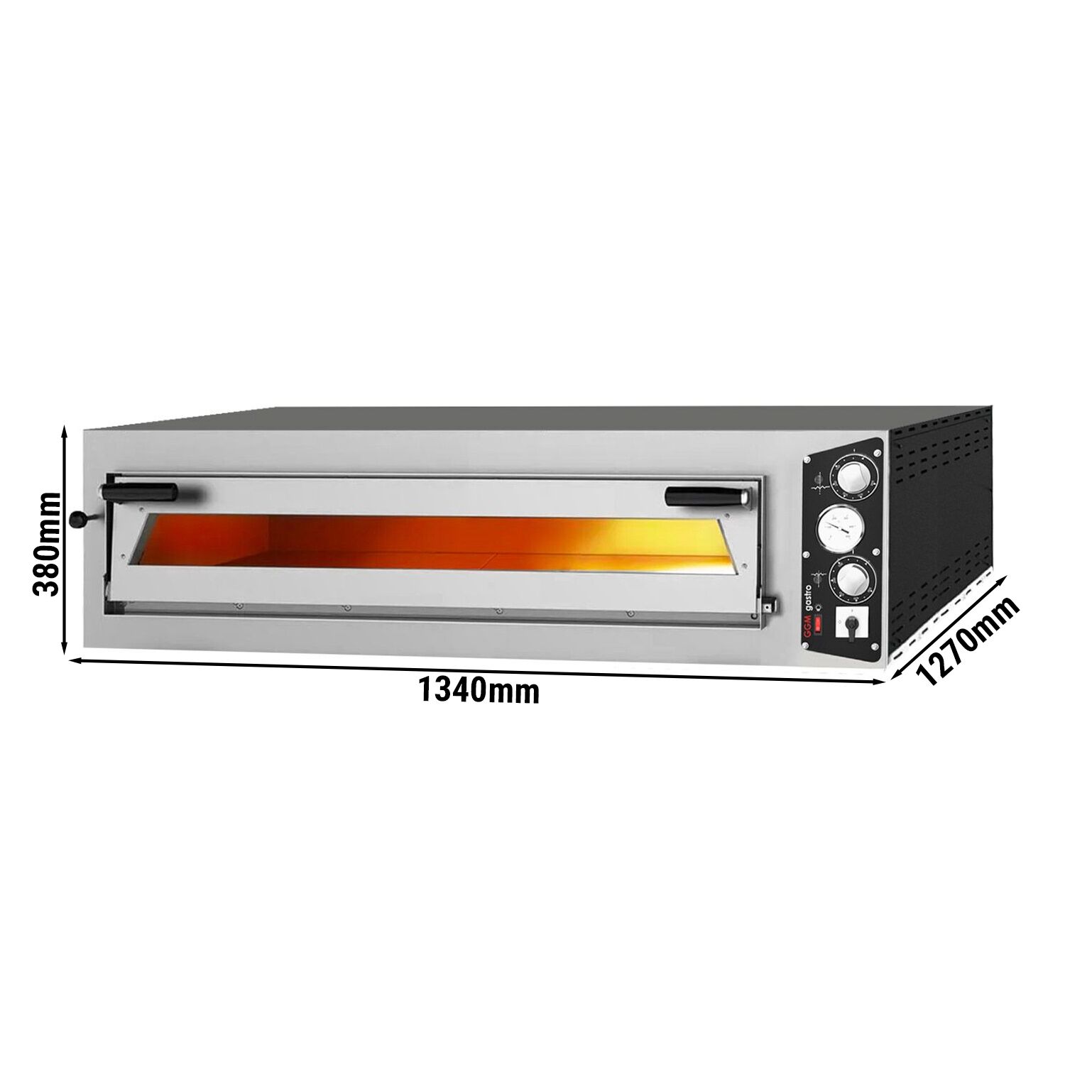 2 Stück Elektro Pizzaofen 9 9x 34cm Breit Manuell GGM Gastro