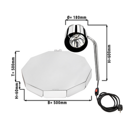 Büfe Isı Lambası - 250 Watt - Yuvarlak
