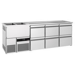 Barkoelkast PREMIUM - 2500x700mm - 6 laden