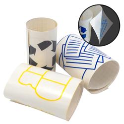 Afvalbak - afvalscheidingssysteem op wielen - 3 x 25L - 725x755x255mm - met 4 wielen (2 met rem) - met uitneembare binnenbakken, inclusief stickerset voor Papier/Plastic/Rest/Bio - Zwart/Zilver - staal