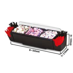 Contenitore Porta Condimenti Bar - 3 vaschette - 6,6L - con coperchio