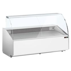 Comptoir vitrine réfrigérée - 2506x979mm - +2/+6°C - 512L - Façade blanche RAL9016
