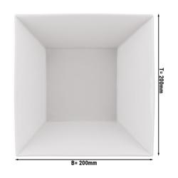 (6 unid) Tigela - MAYA - porcelana - quadrada - 200x200mm - Branco