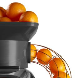Elektrische Orangenpresse - mit automatischer Fruchtzufuhr & regulierbarem Ablasshahn - Schwarz
