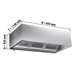 Commercial Wall-Mounted Extractor Hood – 800mm – with Speed Controller, Baffle Filters & Lighting