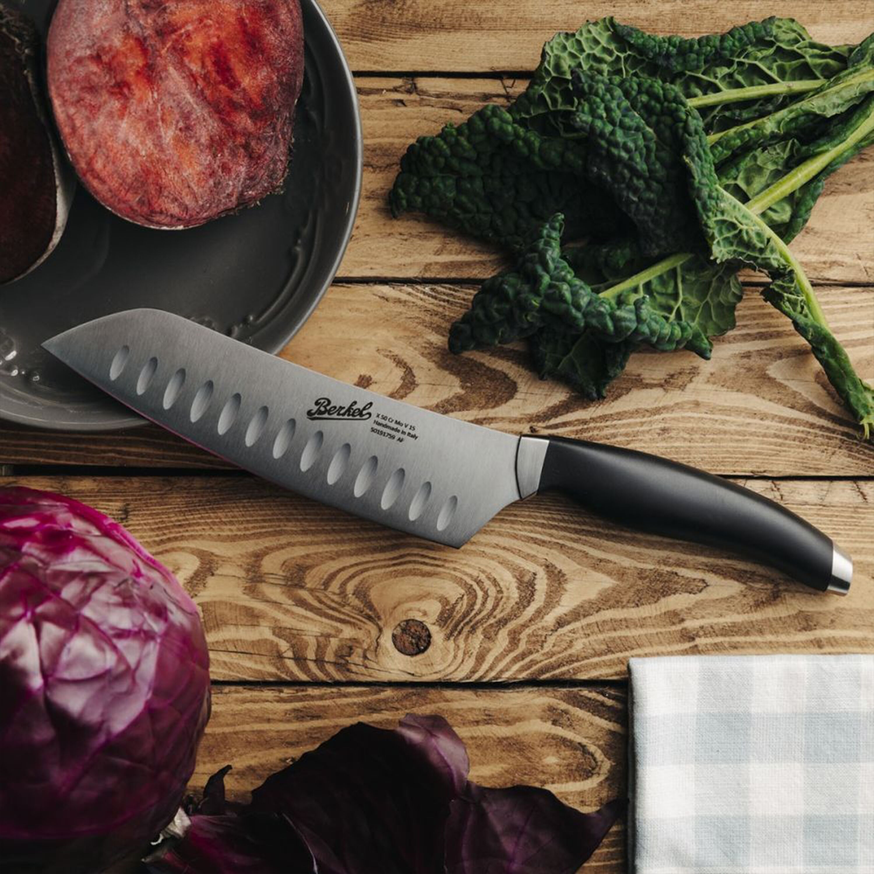 Berkel Teknica Santoku-Messer – 17 Cm, Japanisches Kochmesser Für Gemüse & Fleisch