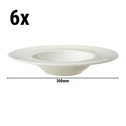 (6 piezas) LUX - Plato para pasta Maastricht - Ø 300mm - Marfil
